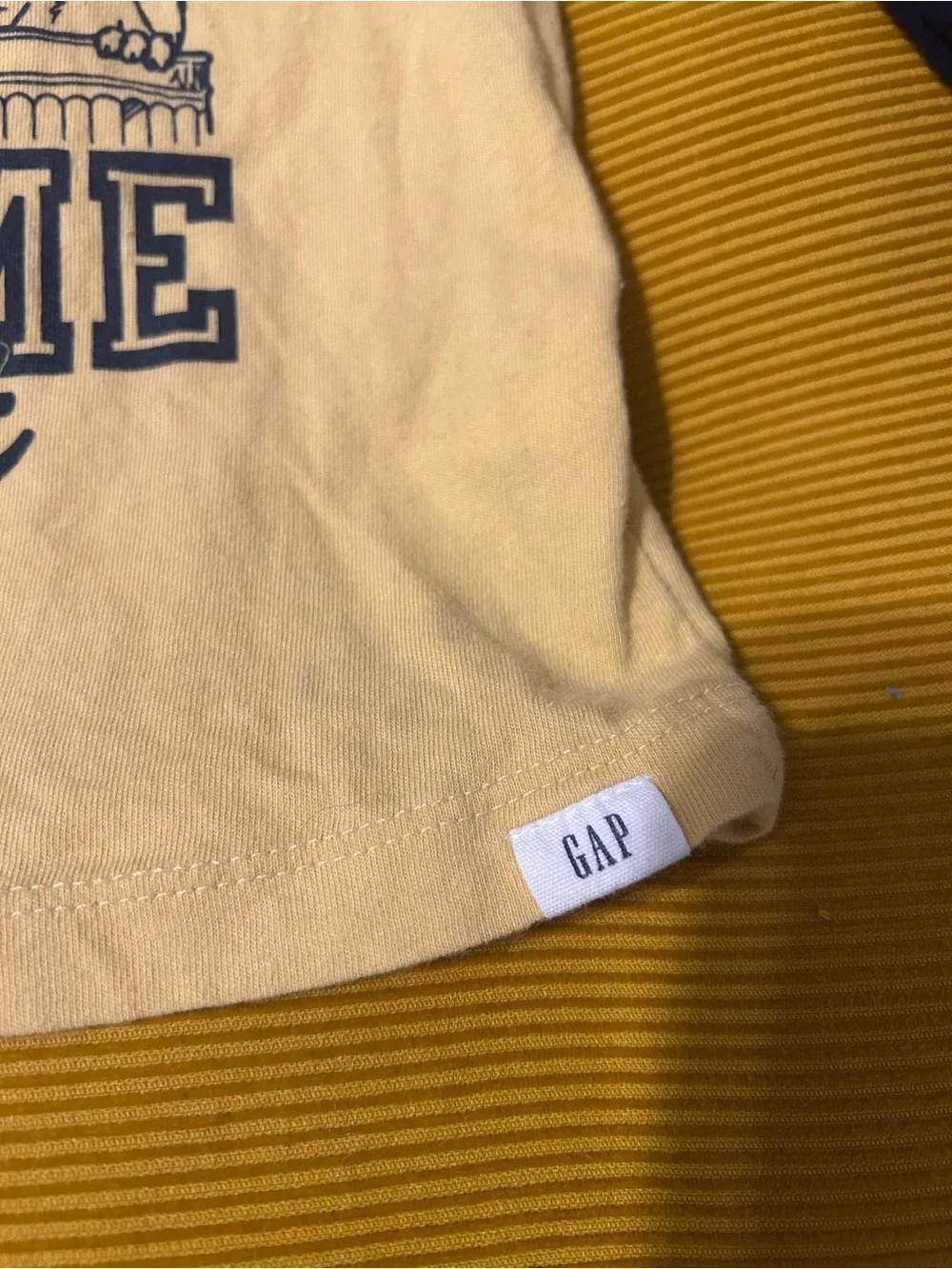 GAP Sesame Street Long Sleeve Tee - Yellow & Navy
